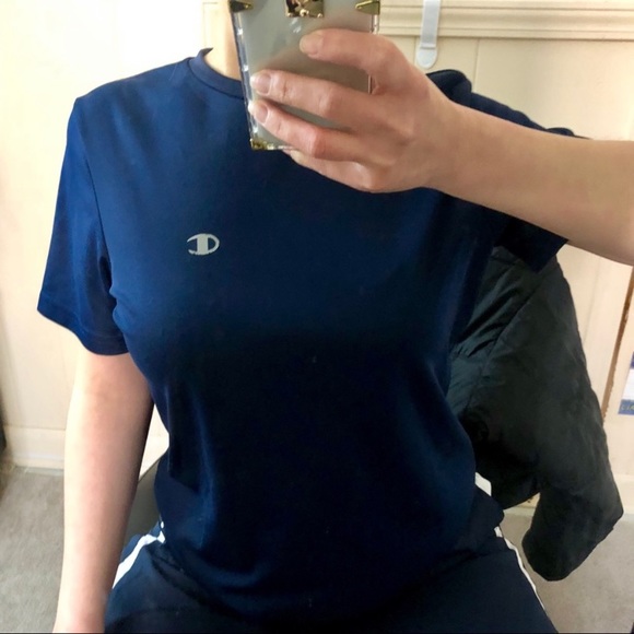 Champion Tops - champion navy blue tee ✧